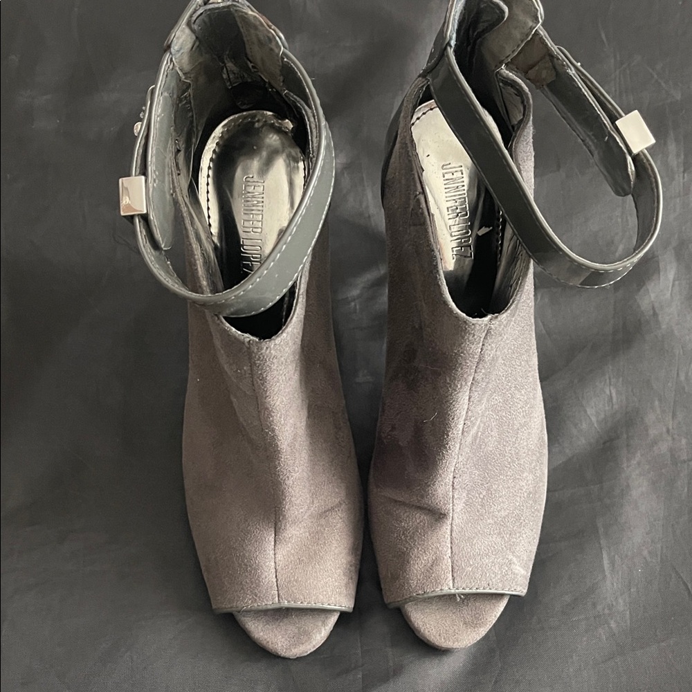 Jeffrey Campbell Charcoal Peep Toe Heels